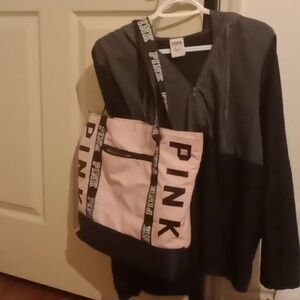 FREE Women's PINK tote bag with the purchase of the PINK windbreaker